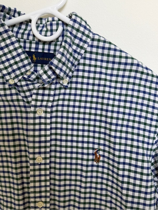 Ralph Lauren Other - Ralph Lauren Green & Navy Gingham Button-Down Shirt Men’s size LG